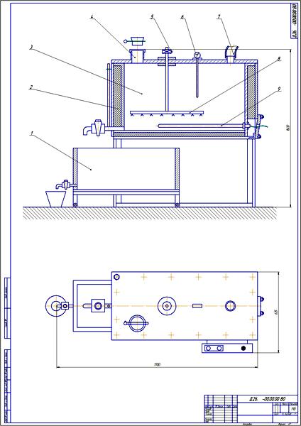 Чертеж приготовителя присадки