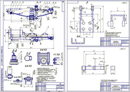 Чертеж подвески ГАЗ-3302