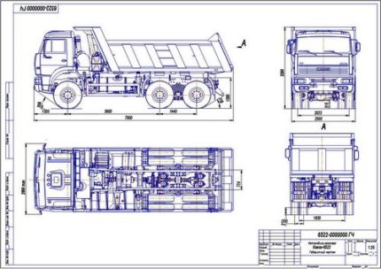 Чертеж КамАЗ-6522