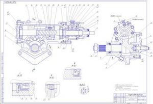 Чертеж рулевого управления ЗиЛ-130 +спецификация